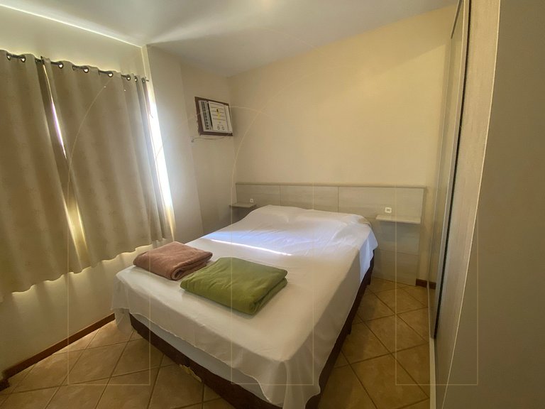 Apartamento 2 dormitórios com vista mar, 80mt da praia