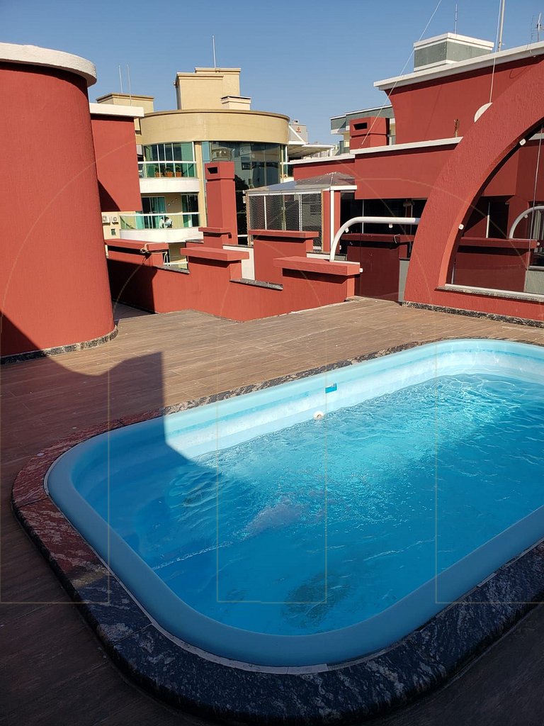 COBERTURA DUPLEX COM JACUZZI E PISCINA 80 METROS DO MAR