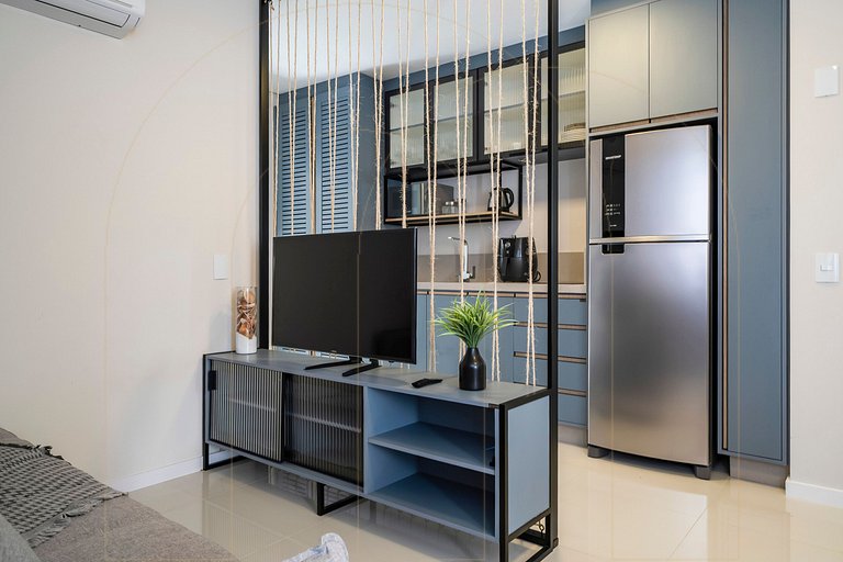 Lindo apto de 1 quarto, a 350m da praia de Canto Grande (den