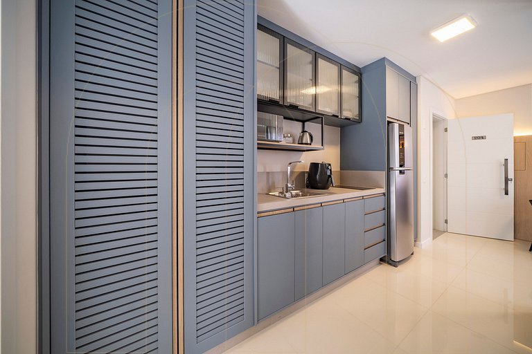 Lindo apto de 1 quarto, a 350m da praia de Canto Grande (den