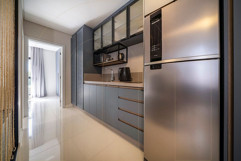 Lindo apto de 1 quarto, a 350m da praia de Canto Grande (den