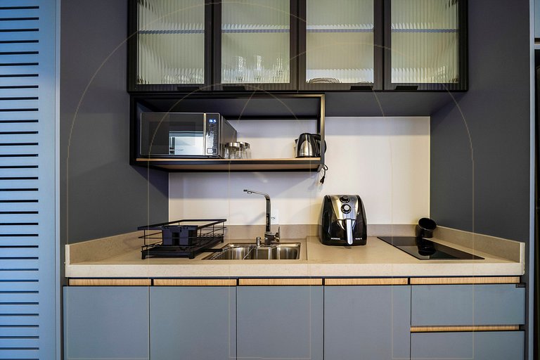 Lindo apto de 1 quarto, a 350m da praia de Canto Grande (den