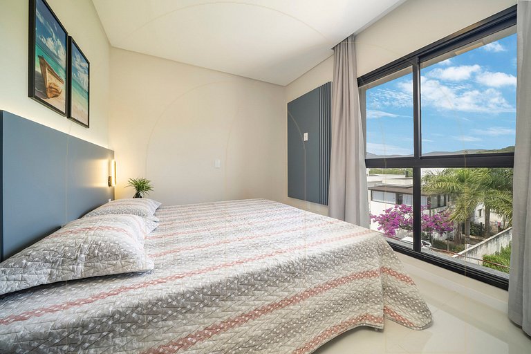 Lindo apto de 1 quarto, a 350m da praia de Canto Grande (den