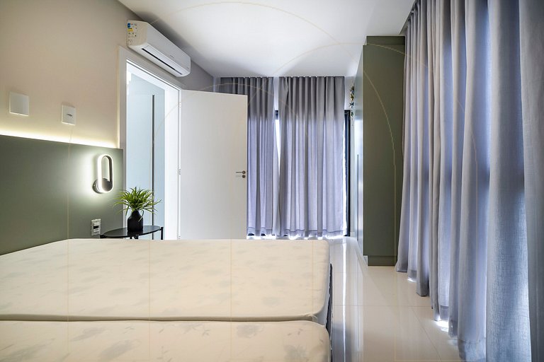 Linda cobertura de 1 quarto, a 350m da praia de Canto Grande