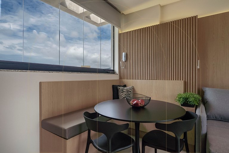 Linda cobertura de 1 quarto, a 350m da praia de Canto Grande