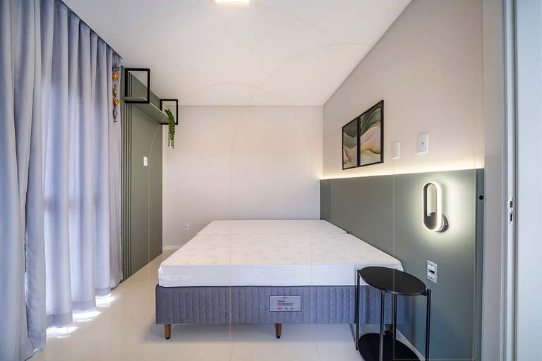 Linda cobertura de 1 quarto, a 350m da praia de Canto Grande