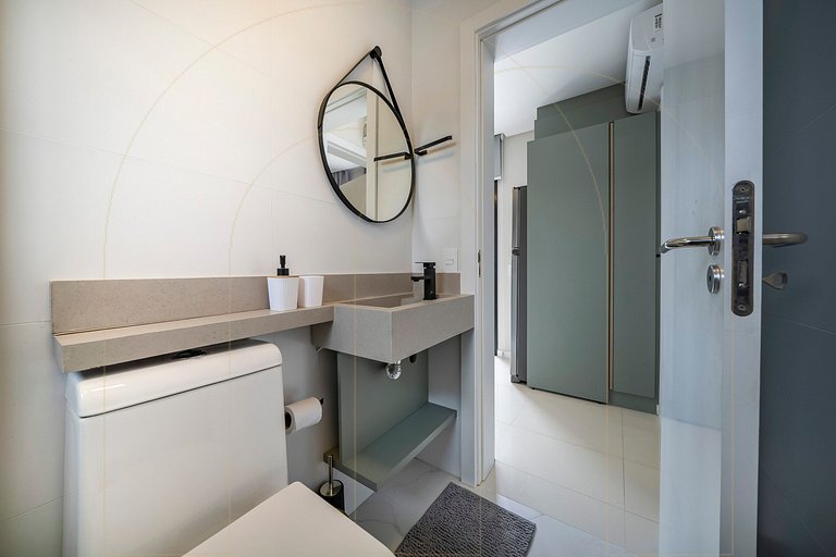 Linda cobertura de 1 quarto, a 350m da praia de Canto Grande