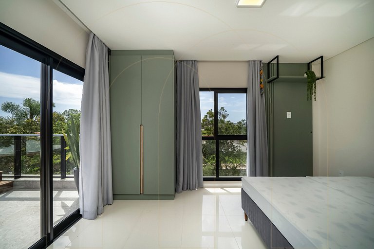 Linda cobertura de 1 quarto, a 350m da praia de Canto Grande