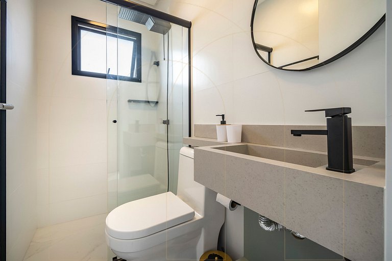 Linda cobertura de 1 quarto, a 350m da praia de Canto Grande